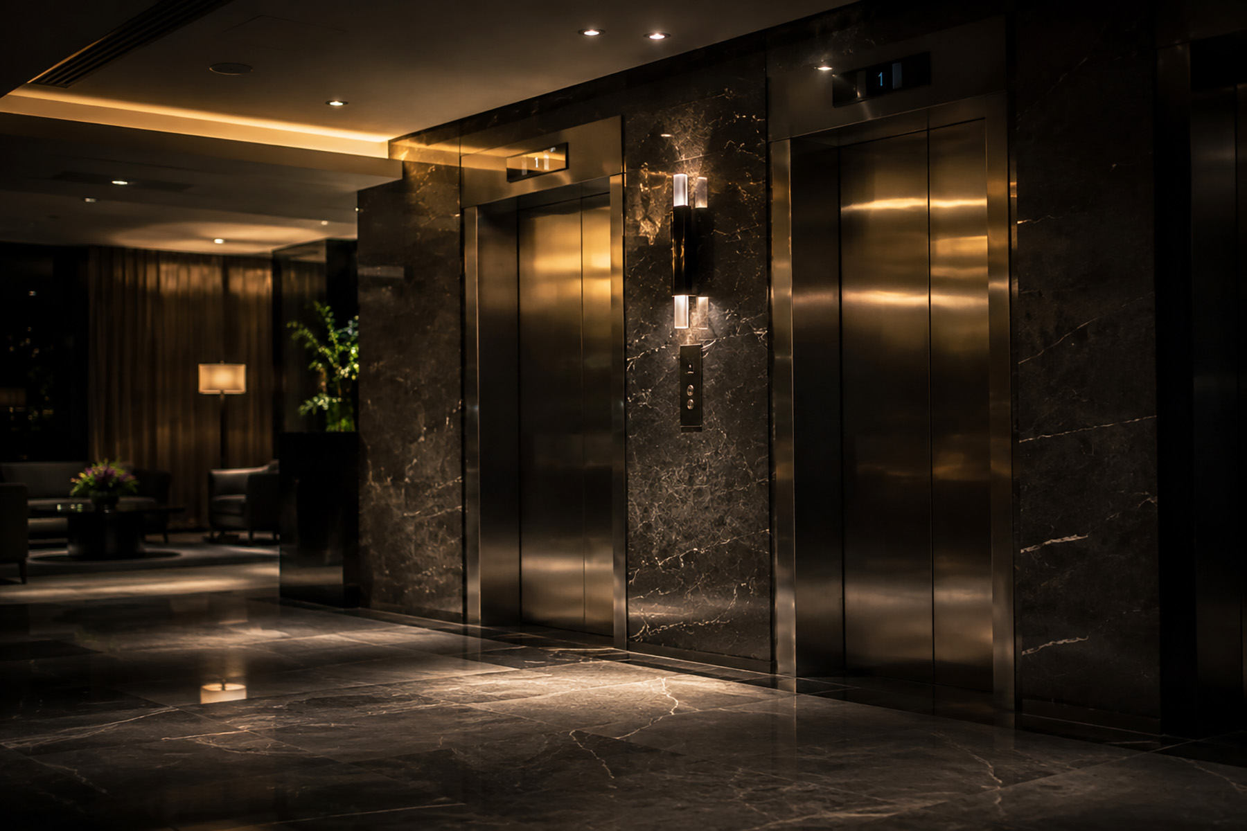 Lobby de hotel de lujo